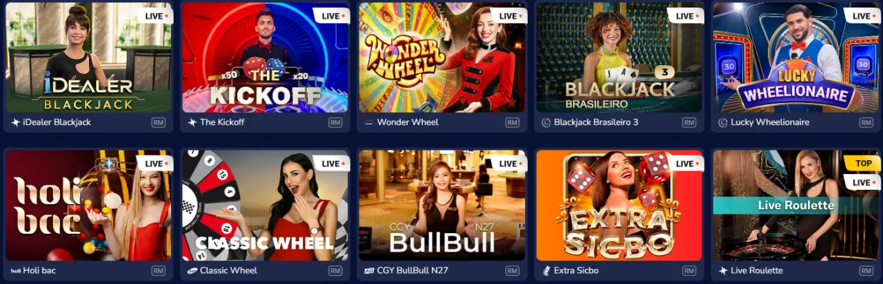 shelbyspin casino popular live games